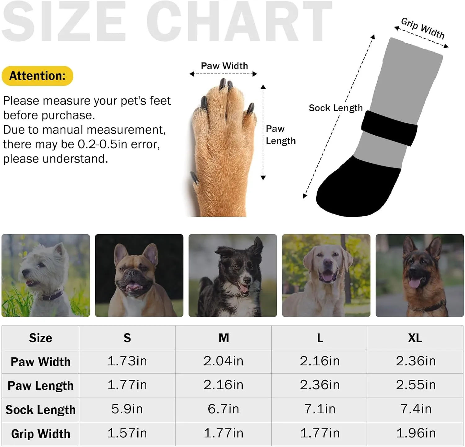SCENEREAL Anti Slip Dog Boots & Paw Protectors for Hardwood Floor, Extended Dog Socks to Prevent Licking Paws, Waterproof Pet Snow Rain Shoe for Winter Medium Senior Dogs, Khaki M