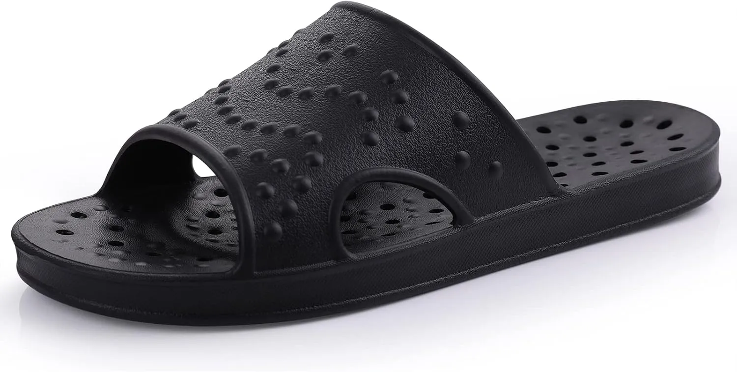 shevalues Shower Shoes for Women with Arch Support Quick Drying Pool Slides Lightweight Beach Sandals with Drain Holes