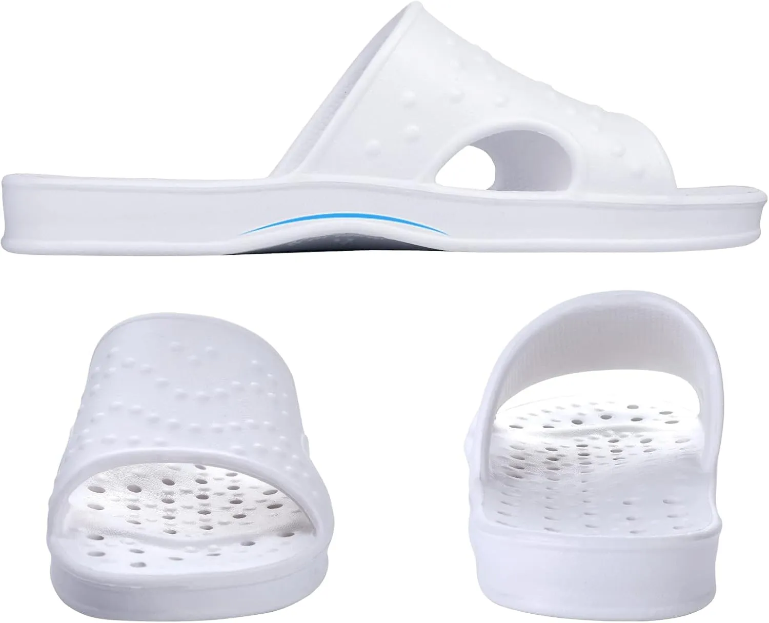 shevalues Shower Shoes for Women with Arch Support Quick Drying Pool Slides Lightweight Beach Sandals with Drain Holes