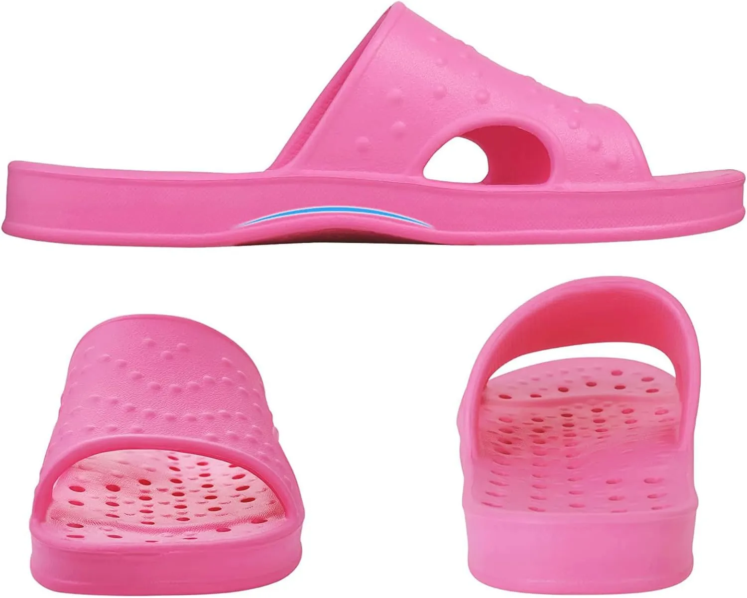 shevalues Shower Shoes for Women with Arch Support Quick Drying Pool Slides Lightweight Beach Sandals with Drain Holes