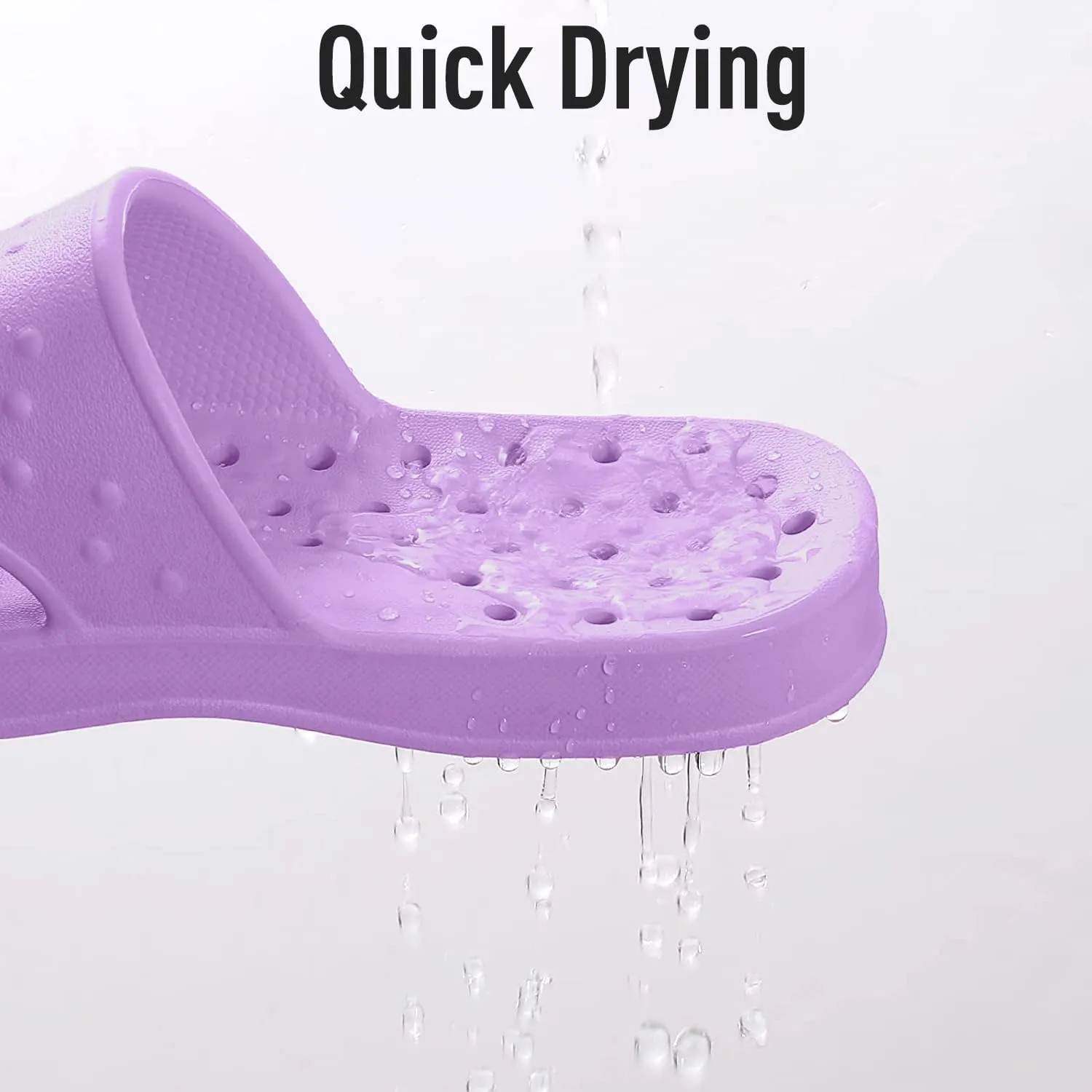 shevalues Shower Shoes for Women with Arch Support Quick Drying Pool Slides Lightweight Beach Sandals with Drain Holes