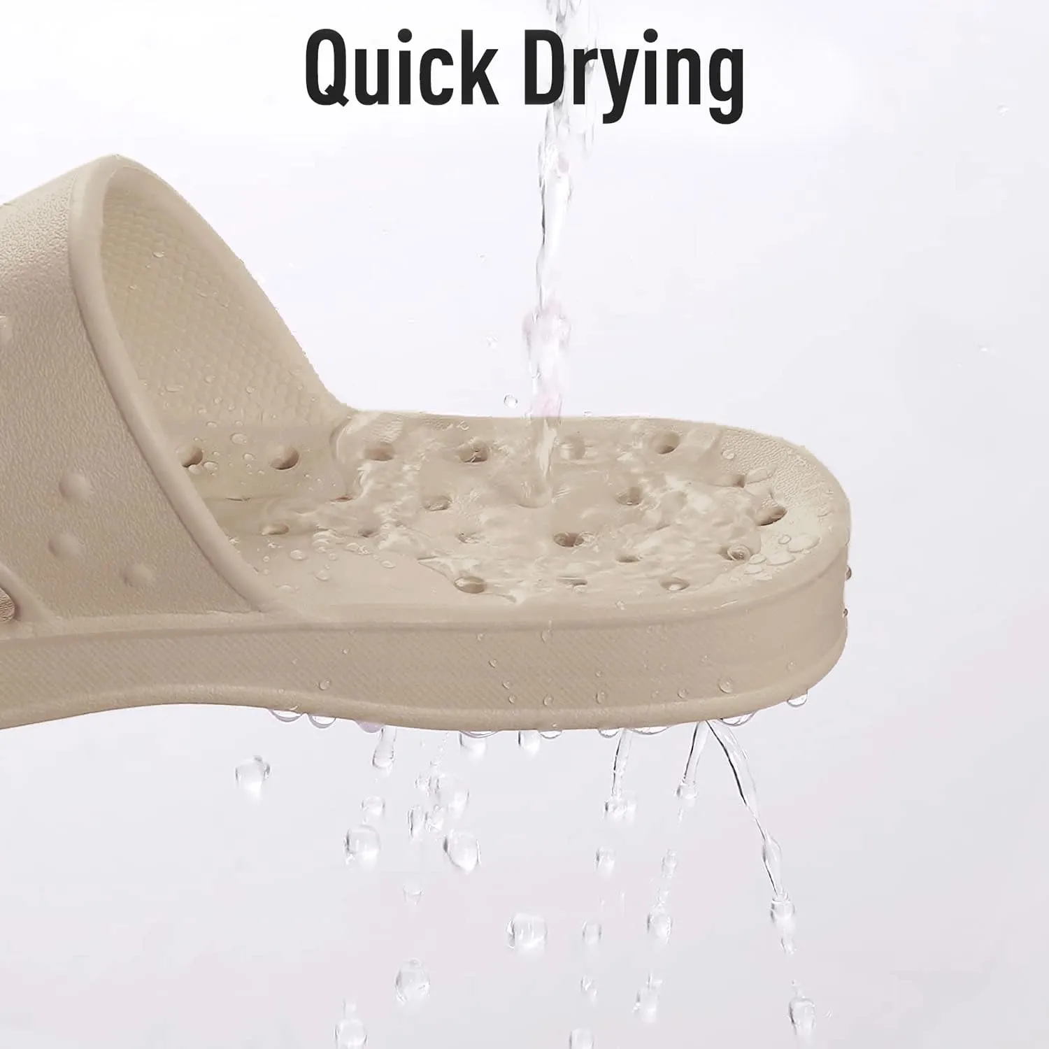 shevalues Shower Shoes for Women with Arch Support Quick Drying Pool Slides Lightweight Beach Sandals with Drain Holes