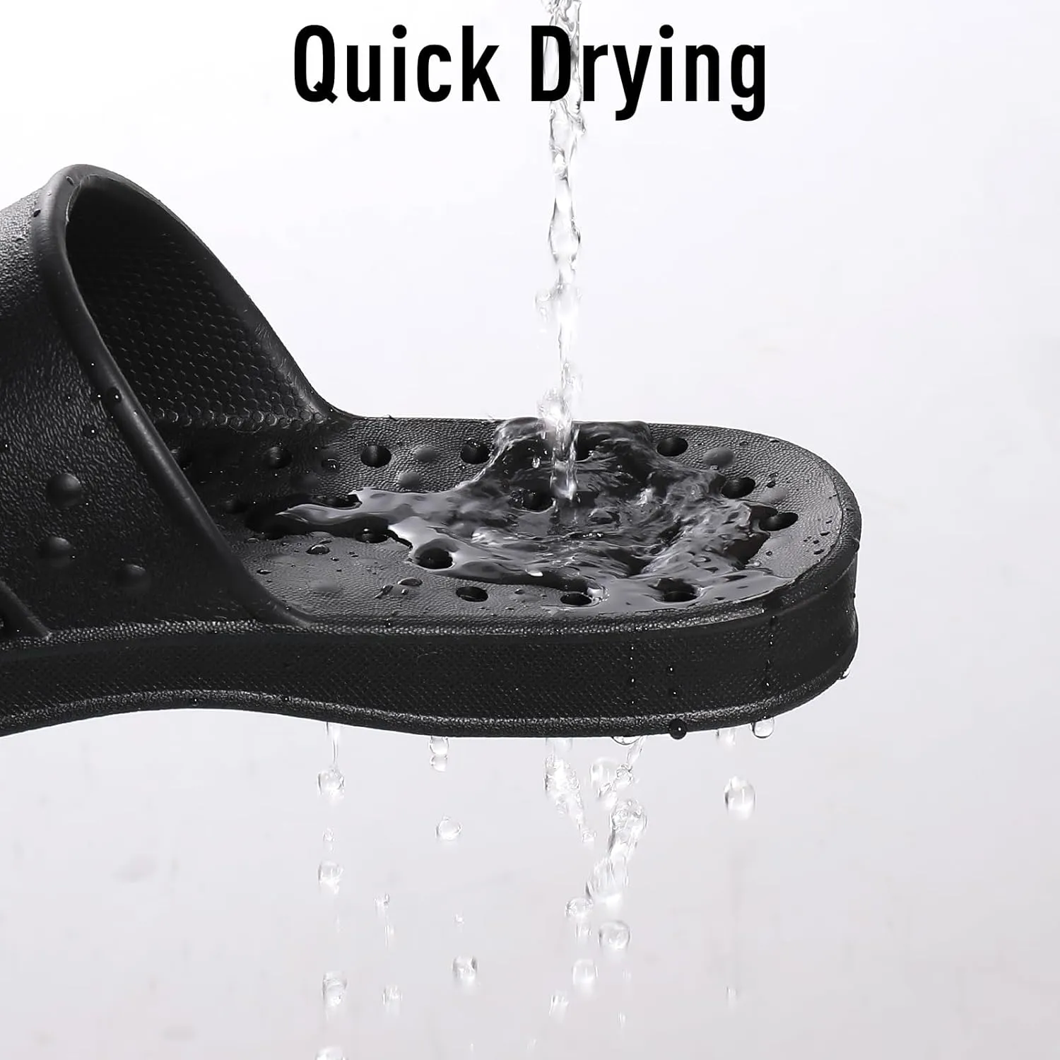shevalues Shower Shoes for Women with Arch Support Quick Drying Pool Slides Lightweight Beach Sandals with Drain Holes