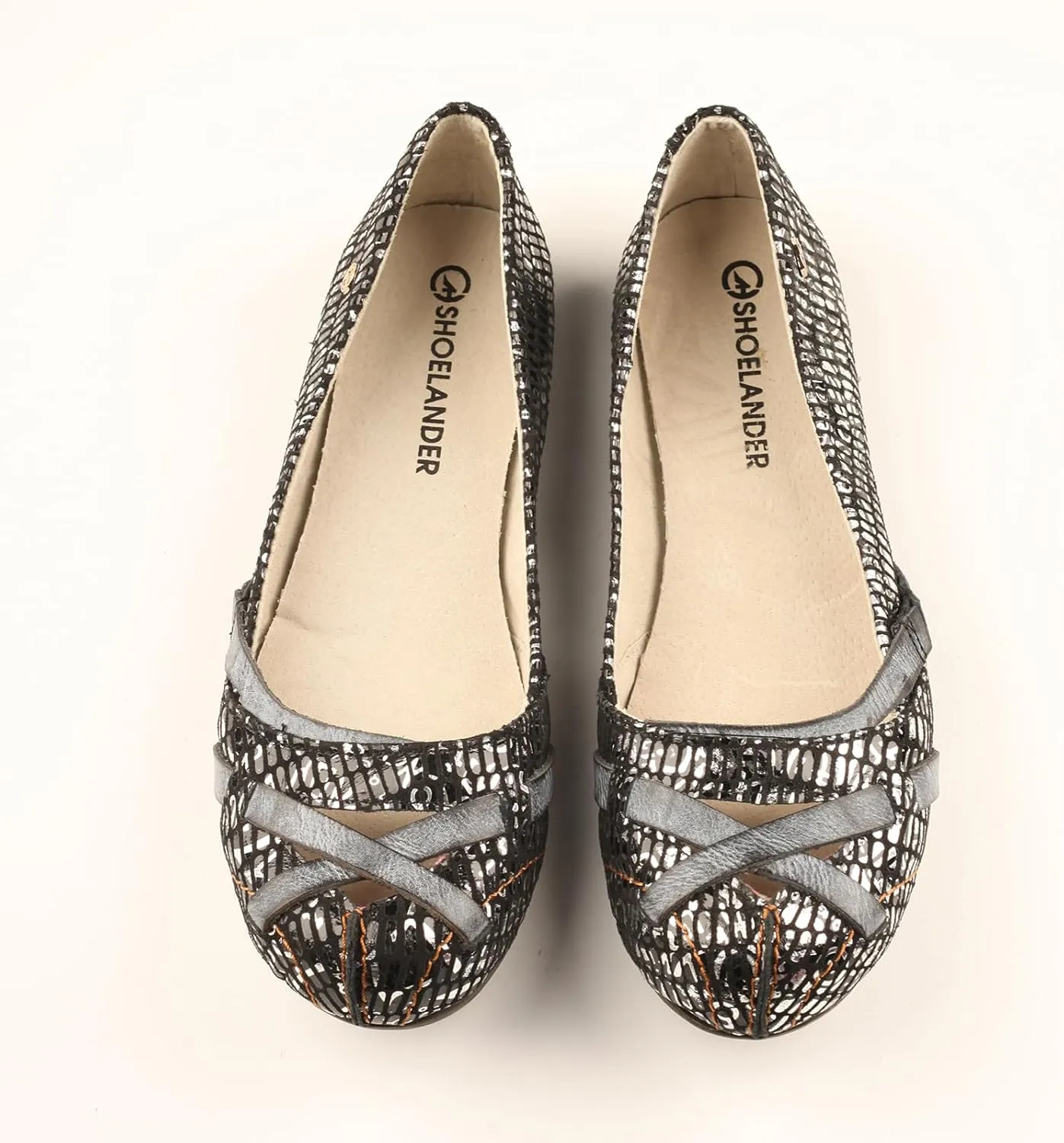 SHOELANDER Women's Slip on Flats Work Shoes for Business Casual