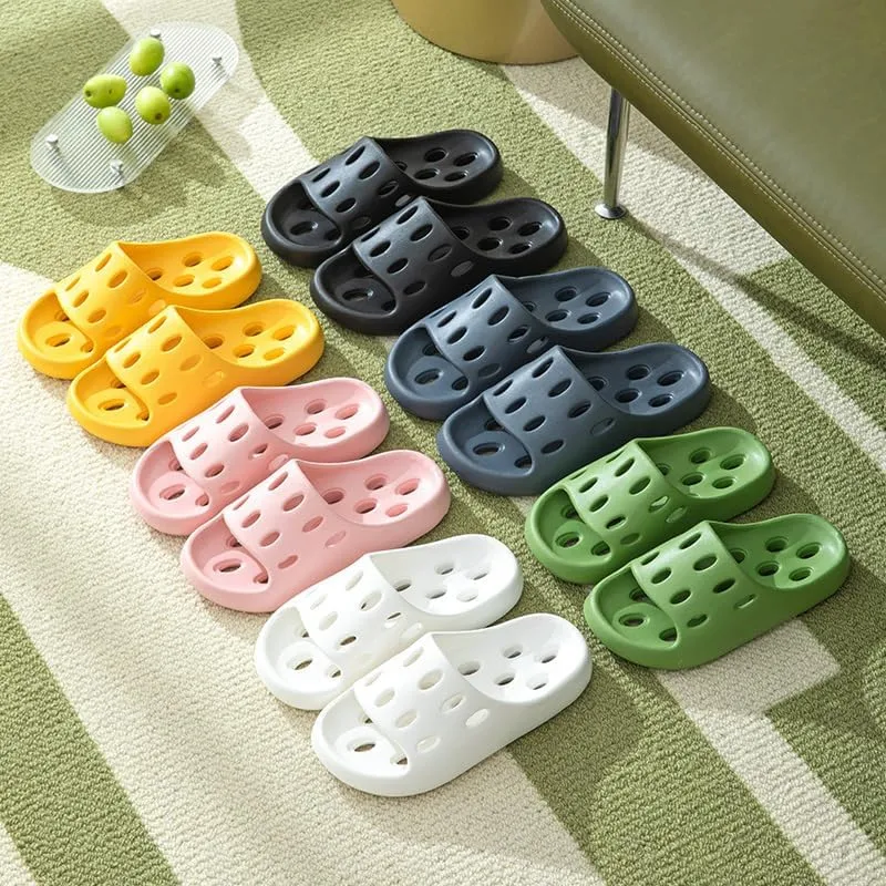 Shower Slippers for Women and Men, Quick Drying Pool Slides Lightweight Beach Sandals with Drain Holes