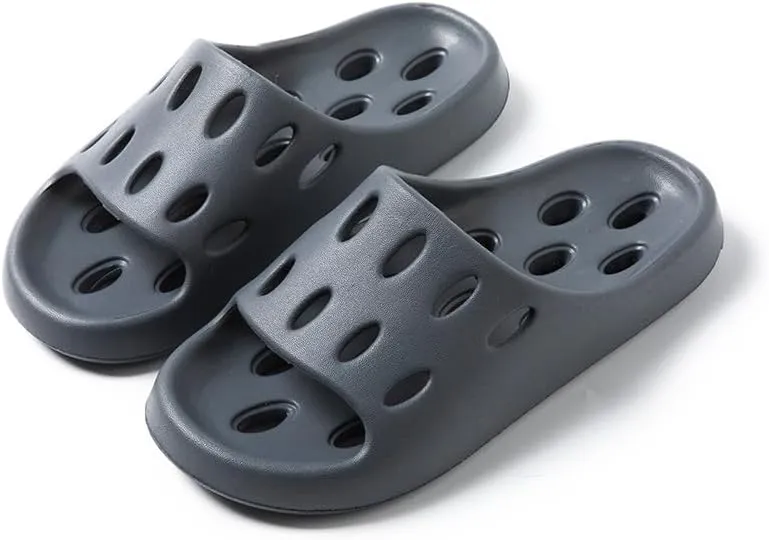 Shower Slippers for Women and Men, Quick Drying Pool Slides Lightweight Beach Sandals with Drain Holes