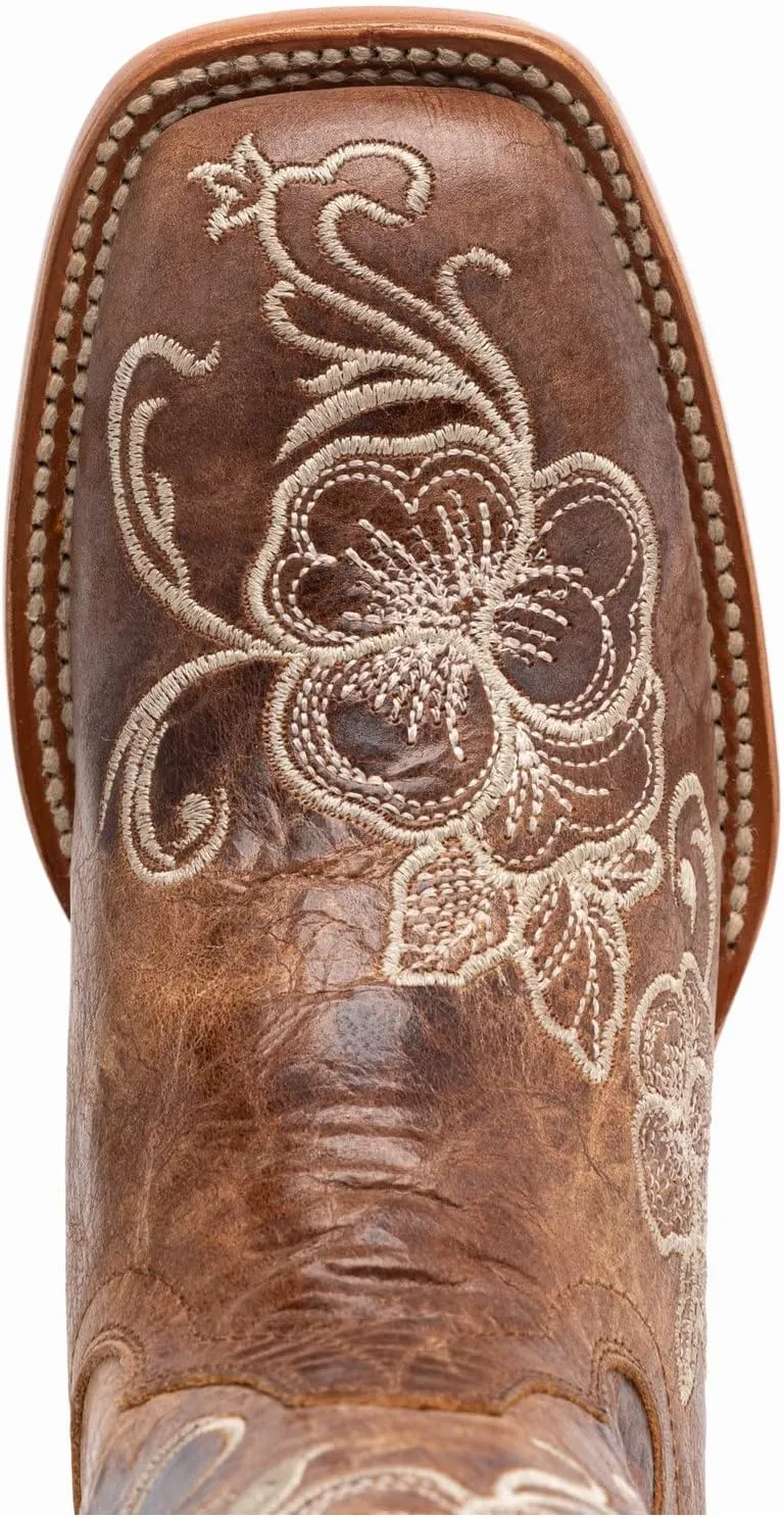Shyanne Women's Lasy Floral Embroidered Western Boot Broad Square Toe - Bbshysp20l4