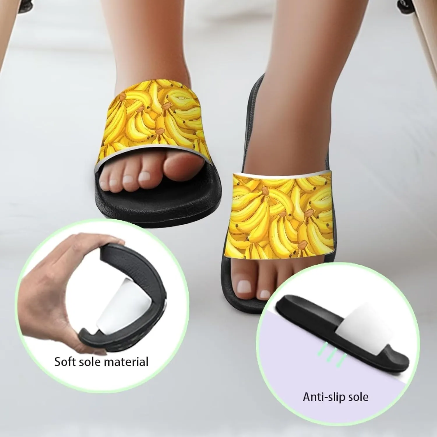 Slides for Boys Girls Quick Drying Kids Slides Sandals Non-Slip