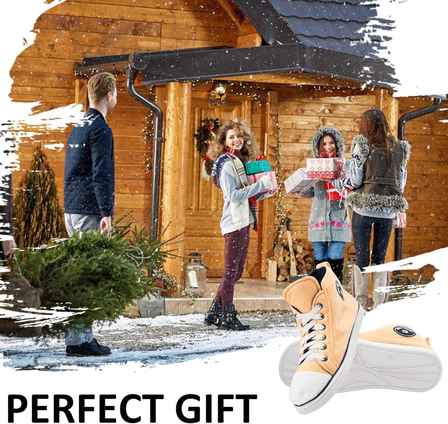 Sneaker Slippers for Women Fashion Indoor House Slipper Boots, Women's Super Soft Warm High Top Plush House Shoes for Women Slippers