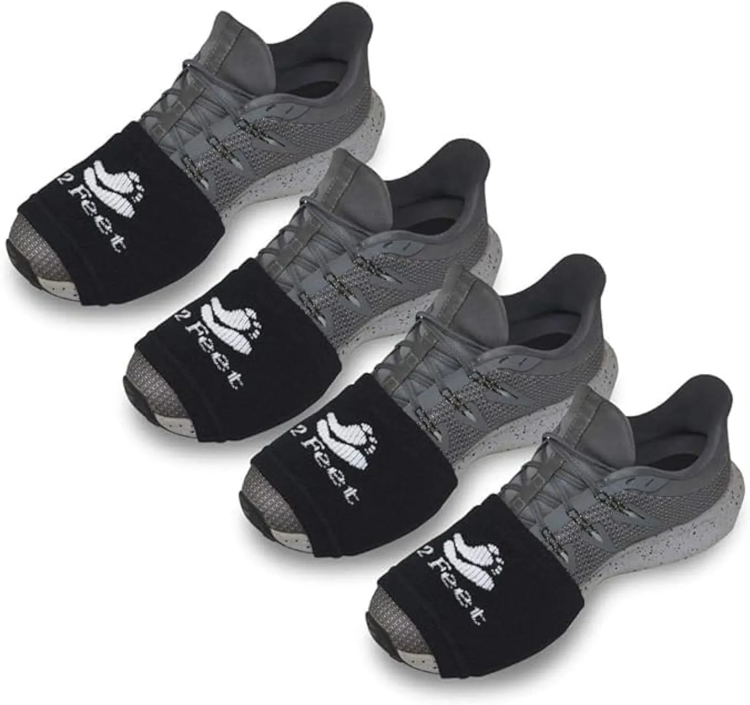 Socks for Dancing on Smooth Floors, Dance Socks Over Sneakers, Smooth Pivots and Turns on Wood Floors, 4 Pairs Pack (Black)