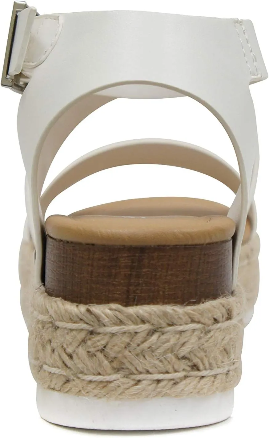 Soda Women's Shoes Clip Open Toe Casual Platform Sandals