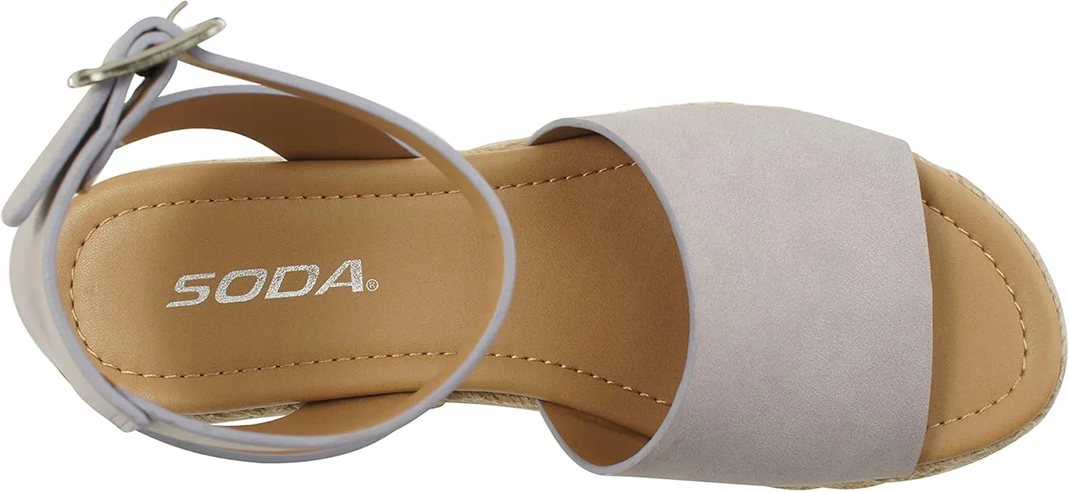 Soda Women's Shoes Clip Open Toe Casual Platform Sandals