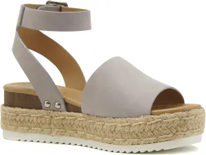 Soda Women's Shoes Clip Open Toe Casual Platform Sandals