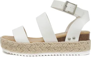 Soda Women's Shoes Clip Open Toe Casual Platform Sandals