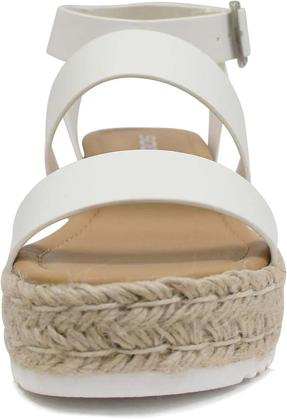 Soda Women's Shoes Clip Open Toe Casual Platform Sandals