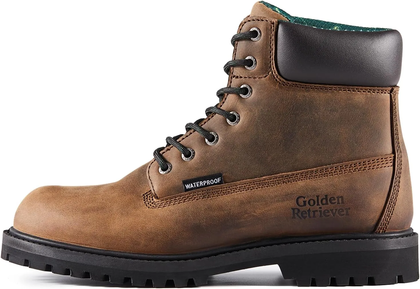 Soft Toe Waterproof Work Boots For Men,6-Inch Leather Work Boots For Industrial Construction, Slip Resistant Durable Breathable Safey Boots, EH G61867