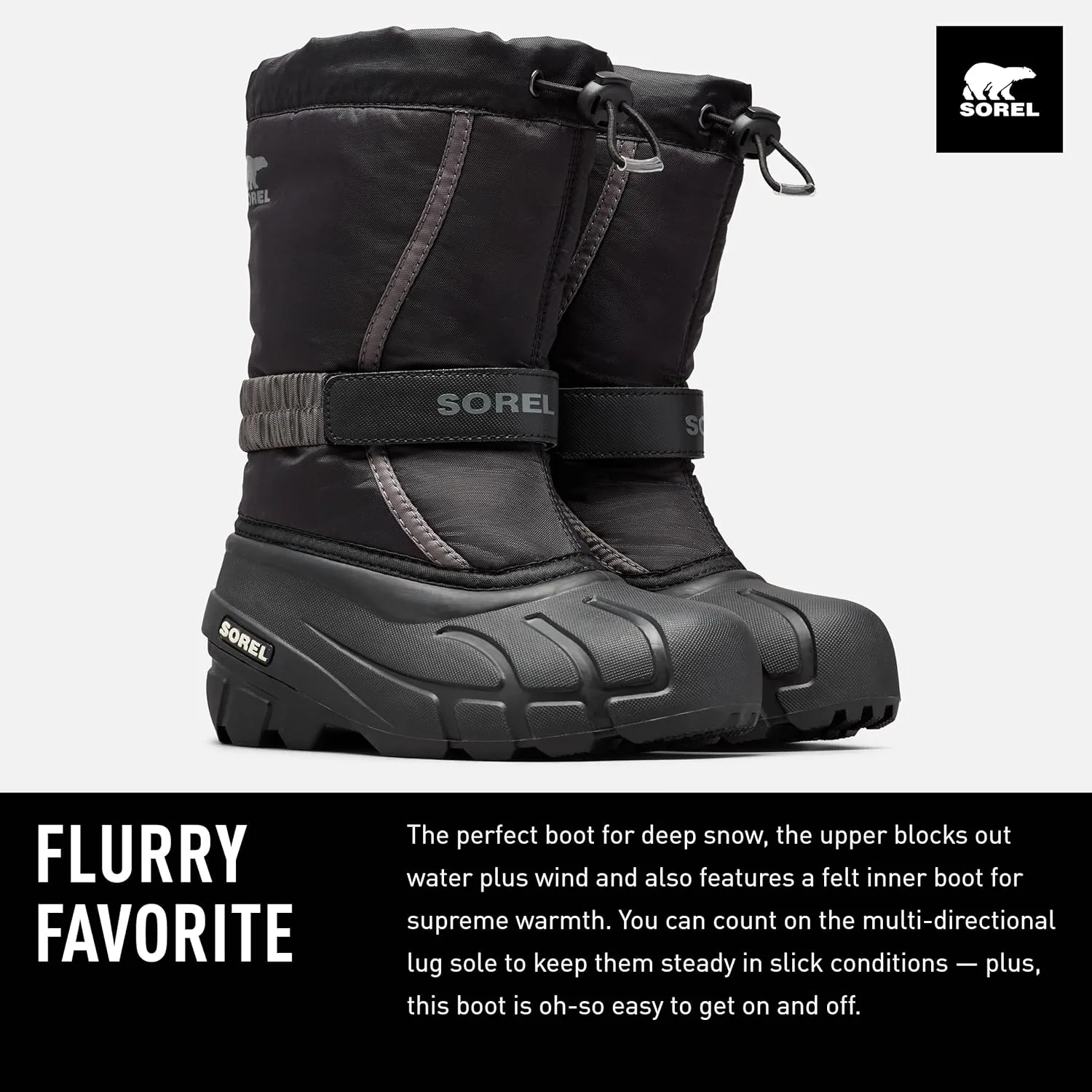 SOREL - Youth Flurry Winter Snow Boots for Kids
