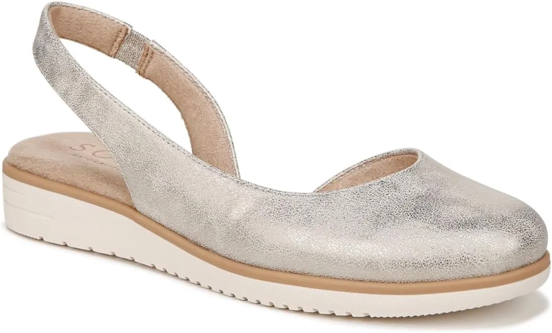 SOUL Naturalizer Women's Idea-Dorsay Slingback Ballet Flats