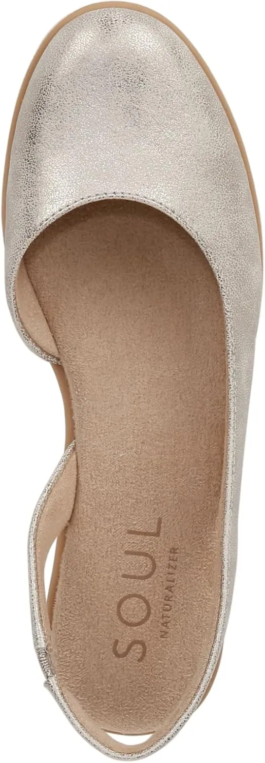 SOUL Naturalizer Women's Idea-Dorsay Slingback Ballet Flats