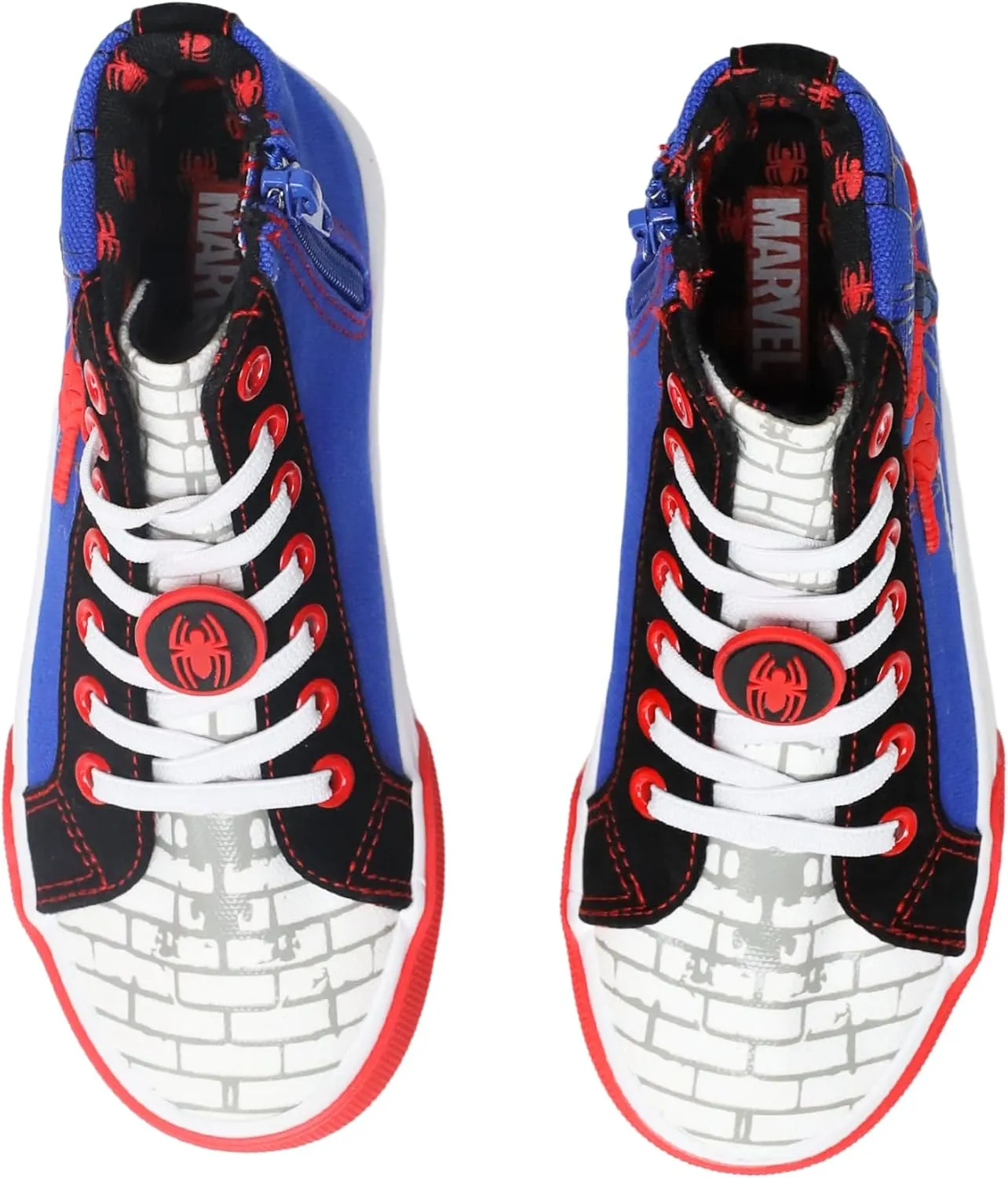 Spider-Man High Top Sneakers - Marvel Spiderman Shoes for Kids