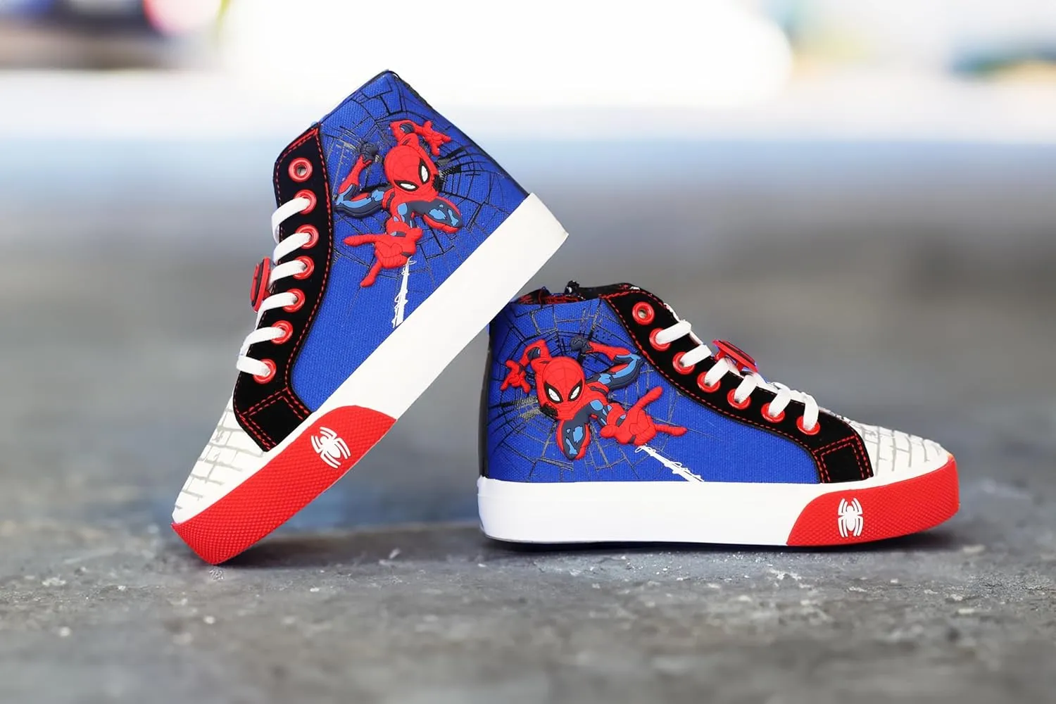 Spider-Man High Top Sneakers - Marvel Spiderman Shoes for Kids