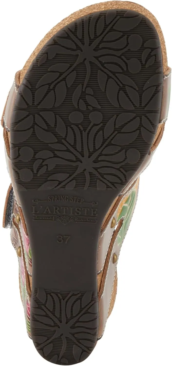 Spring Step L'Artiste Women's BRISEIS - Hand-Painted Slip-On Sandals for Stylish Wanderers