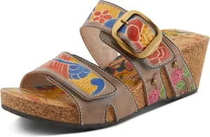 Spring Step L'Artiste Women's BRISEIS - Hand-Painted Slip-On Sandals for Stylish Wanderers