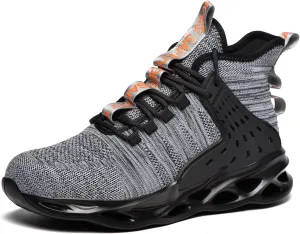 Steel Toe Shoes for Men Work Safety Boots Lightweight Breathable Non Slip Industrial Construction Shoes Women Black