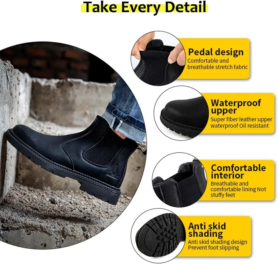 Steel Toe Work Shoes for Men Women Lightweight Comfortable Waterproof Industrial & Construction Safety Boots