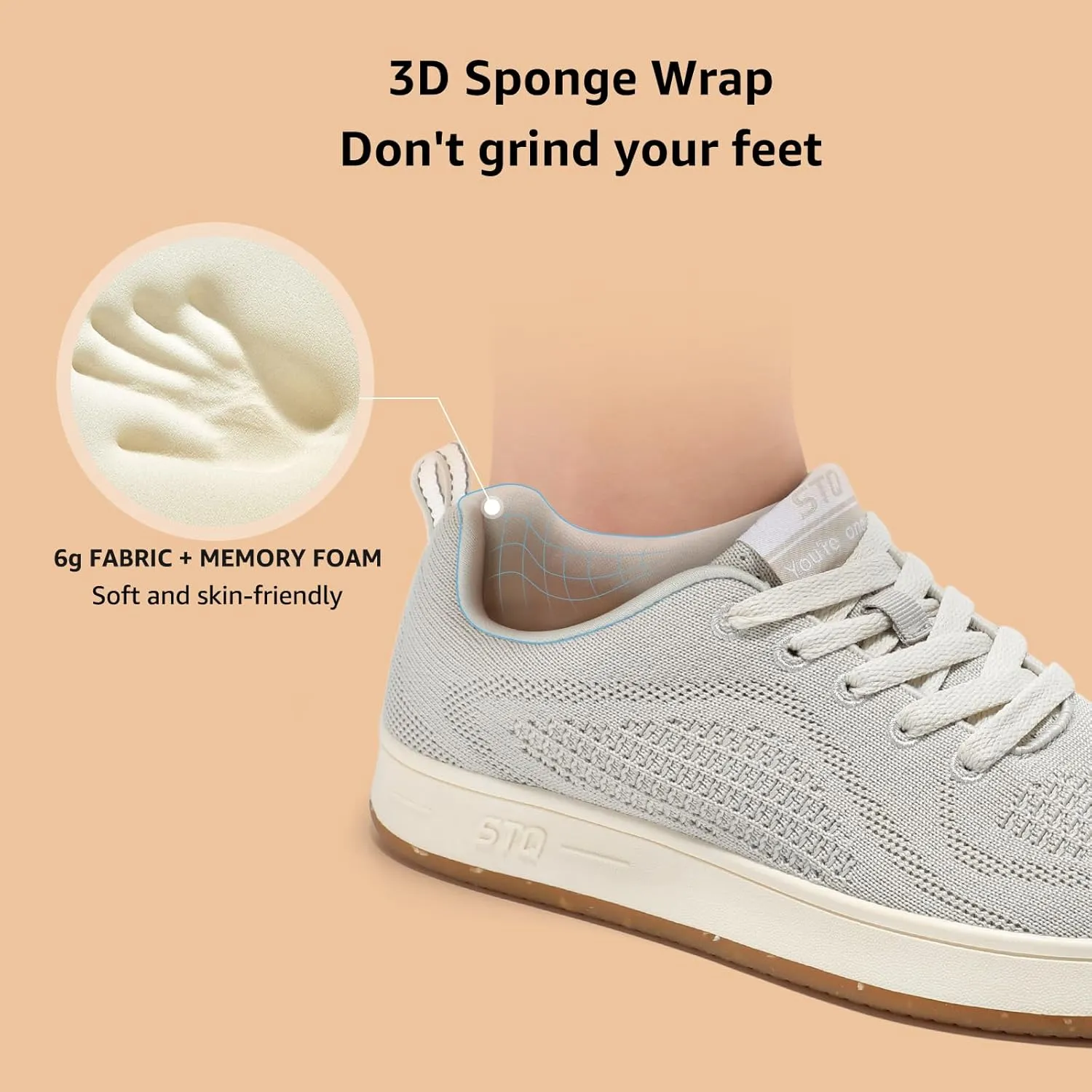 STQ Womens Lace Up Fashion Sneakers Business Casual Shoes | Breathable Mesh Upper Walking Shoes