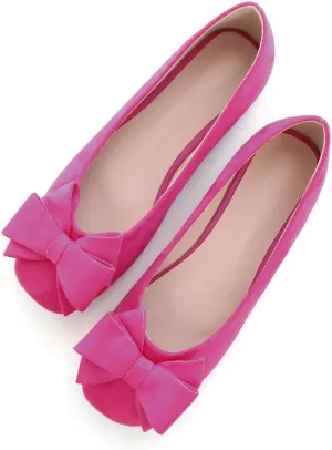 Stunner Women's Casual Flats Square Toe Bowknot Ballet Flats Comfortable Slip On Wedding Dress Shoes