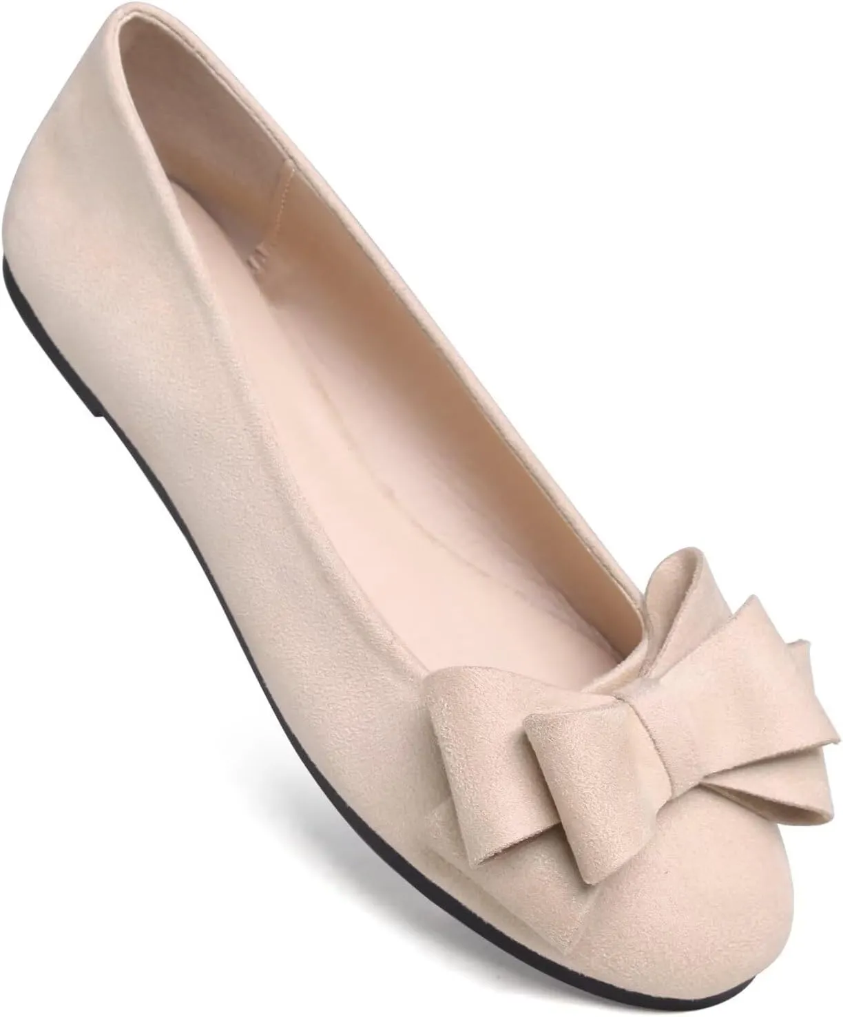 Stunner Women's Dress Flats Cute Round Toe Bowknot Flats Comfortable Ballet Flats Casual Slip On Flat Shoes