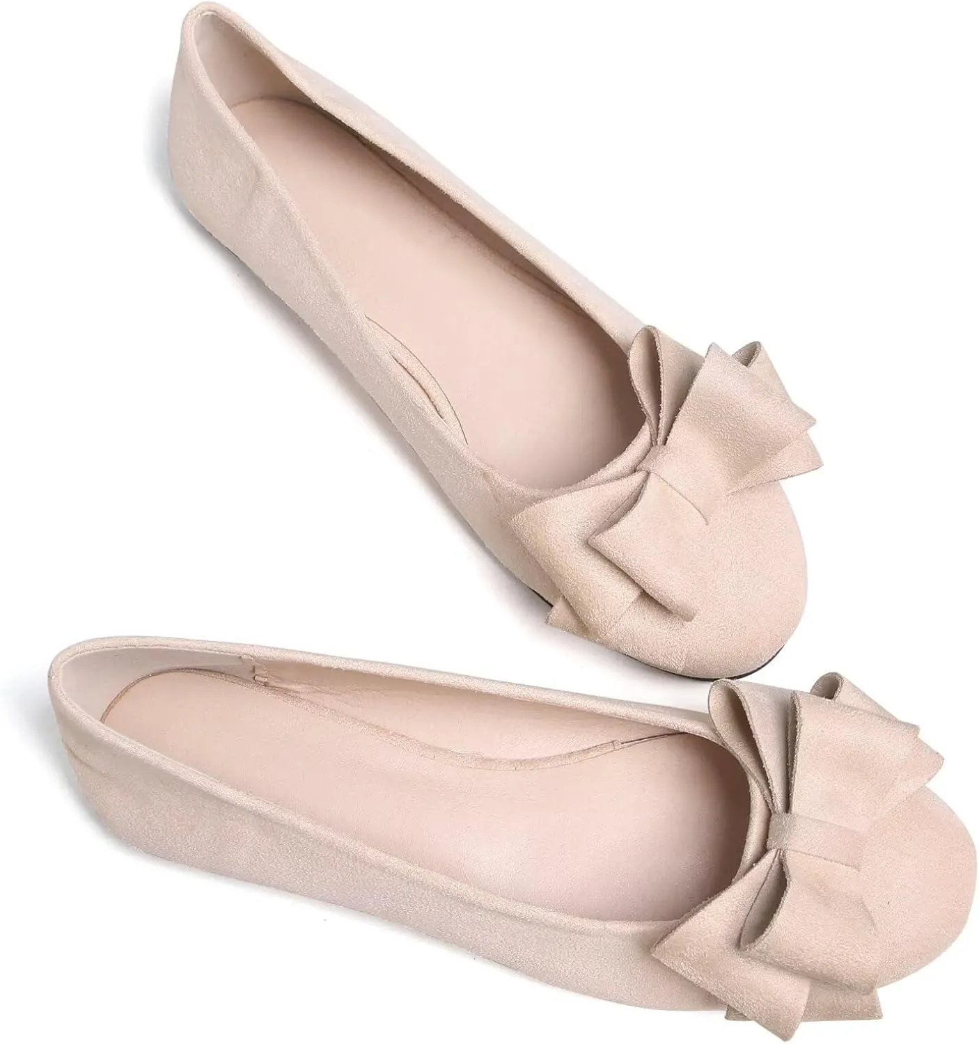 Stunner Women's Dress Flats Cute Round Toe Bowknot Flats Comfortable Ballet Flats Casual Slip On Flat Shoes