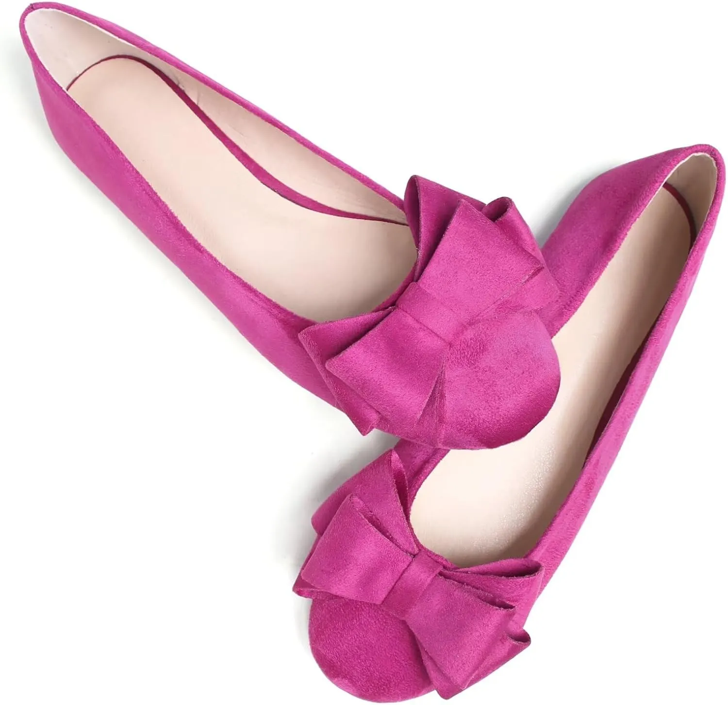 Stunner Women's Dress Flats Cute Round Toe Bowknot Flats Comfortable Ballet Flats Casual Slip On Flat Shoes