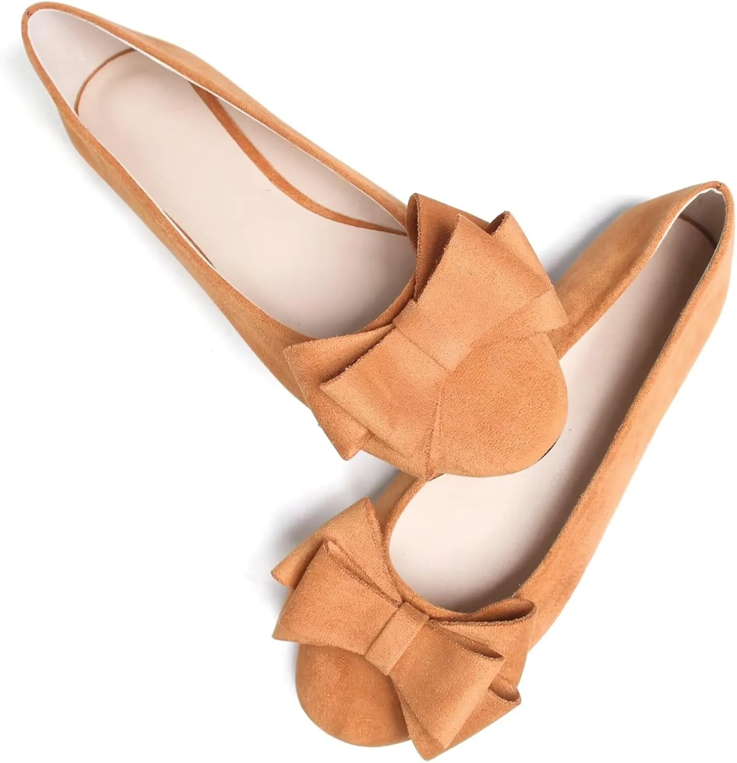Stunner Women's Dress Flats Cute Round Toe Bowknot Flats Comfortable Ballet Flats Casual Slip On Flat Shoes