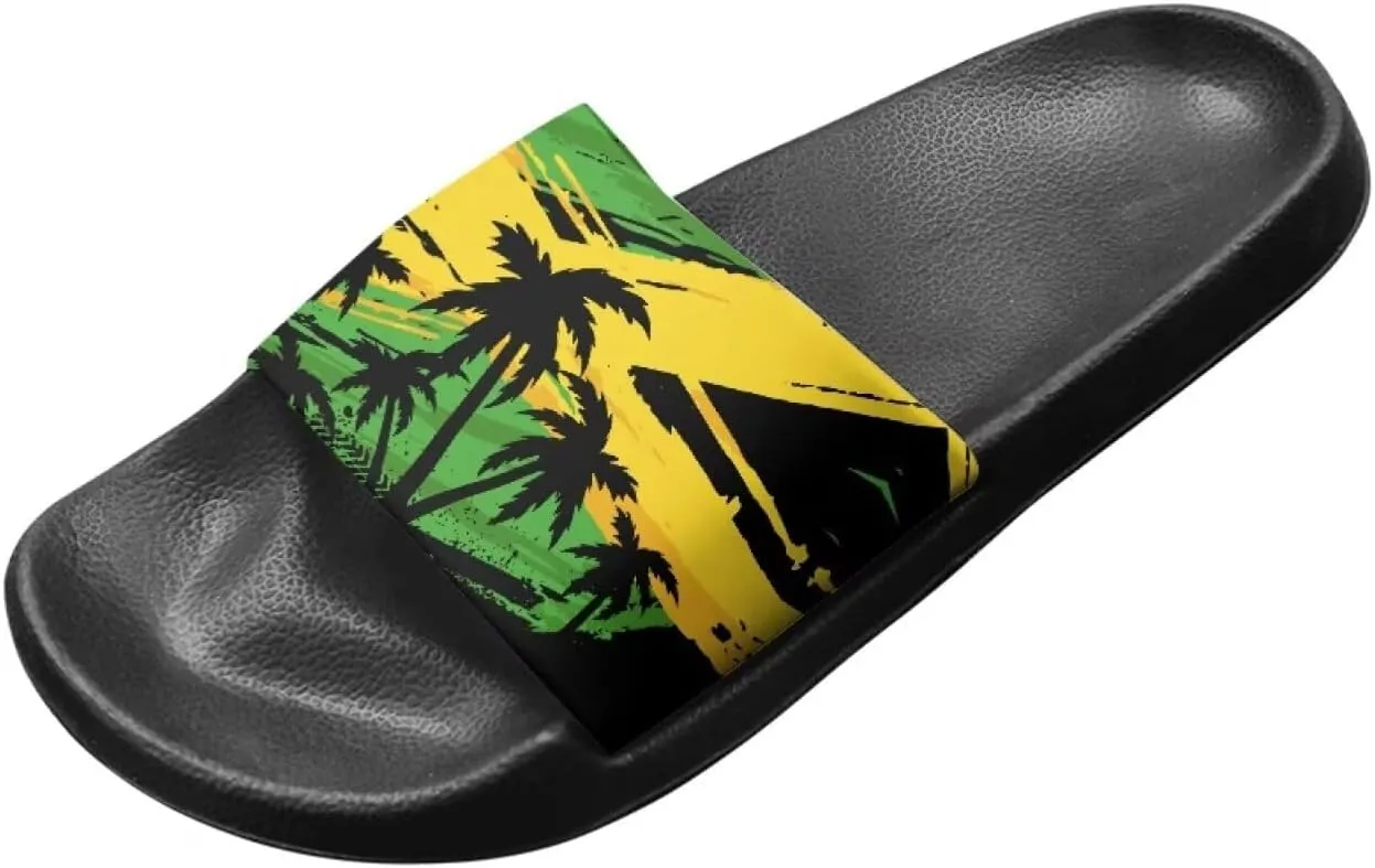 Stylish Flag Printed Slippers for Men Indoor - Quick Drying Beach & Pool Slide Sandals, Non-Slip Comfort Shower Shoes