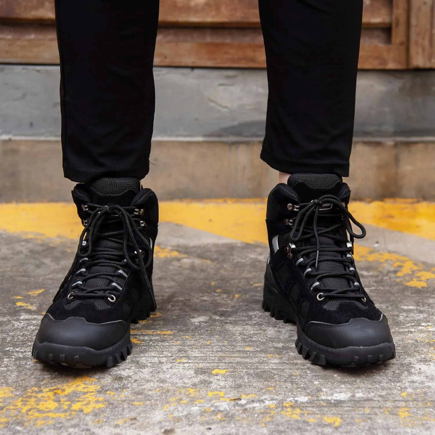 SUADEX Steel Toe Boots for Men Women Indestructible Non Slip Comfortable Work Boot Safety Construction Shoes