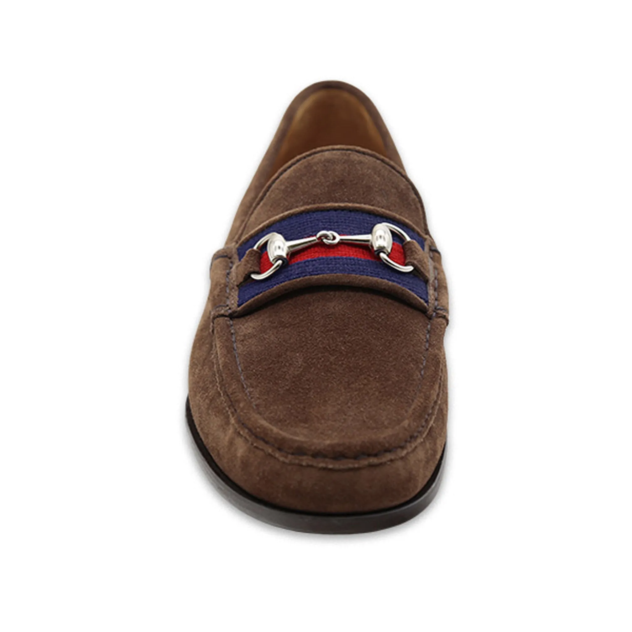 Surcingle Downing Bit Loafers (Dark Navy-Red) (Espresso Suede)
