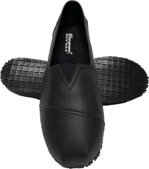 Tanleewa Slip and Oil Resistant Non Slip Work Shoes PU Leather Upper Durable Shoes for Women