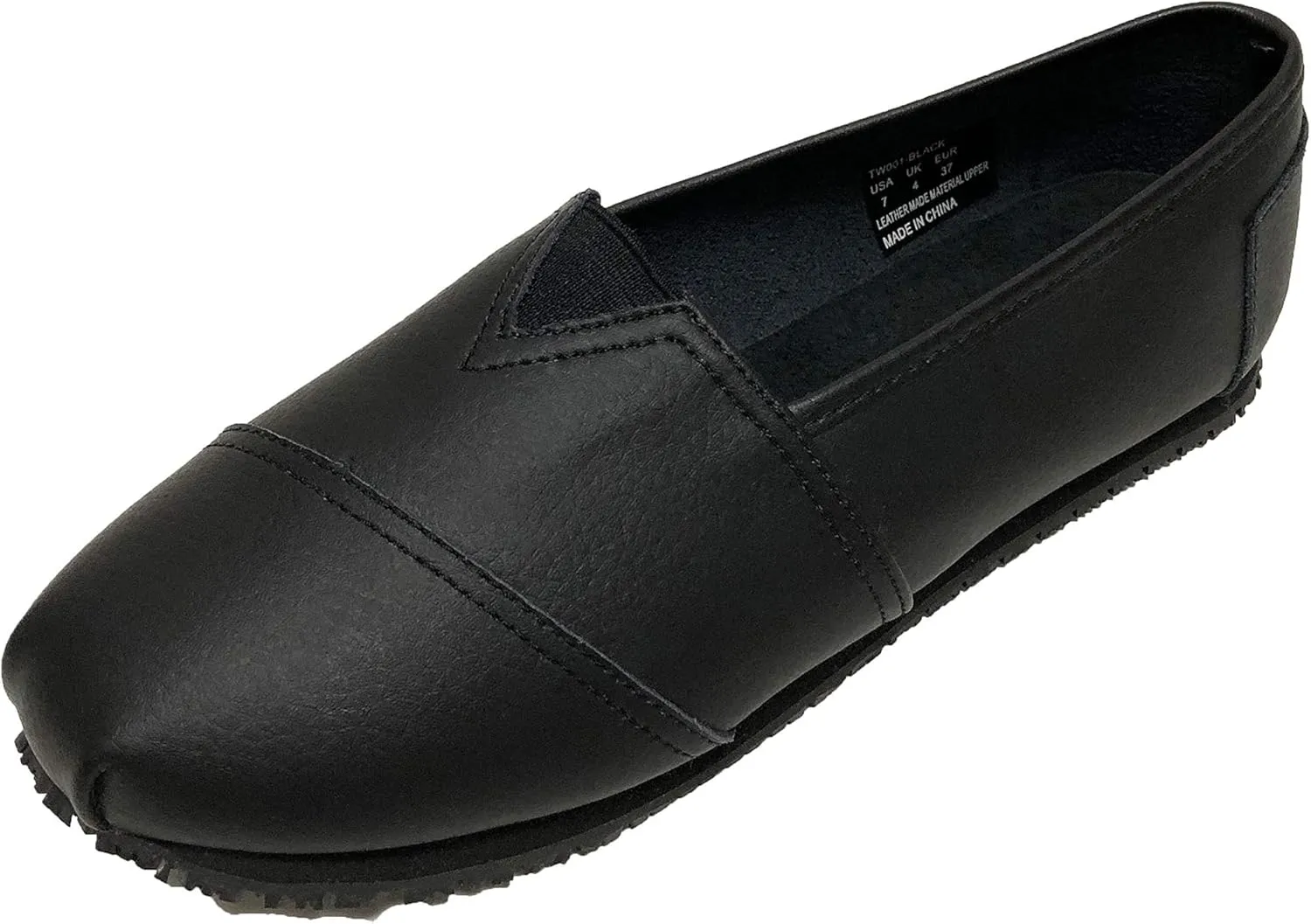 Tanleewa Slip and Oil Resistant Non Slip Work Shoes PU Leather Upper Durable Shoes for Women