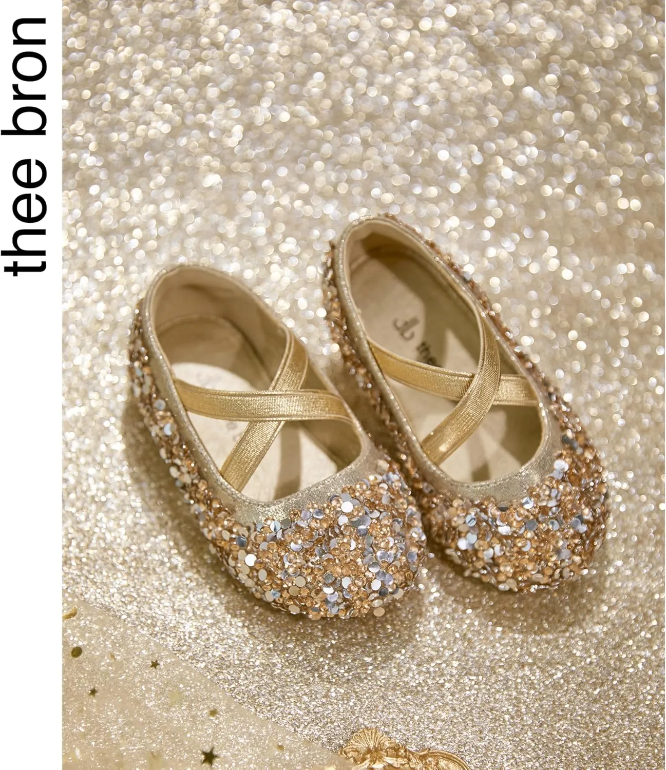 THEE BRON Toddler Girls Dress Shoes Ballet Mary Jane Flats Princess Costume Shoes