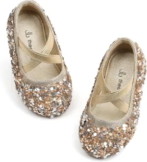 THEE BRON Toddler Girls Dress Shoes Ballet Mary Jane Flats Princess Costume Shoes