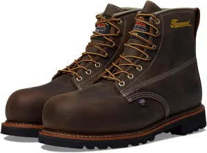 Thorogood American Heritage 6” Leather Waterproof Insulated Work Shoes for Men with Composite Shank Nano Safety Toe Oil and Slip-Resistant Outsole