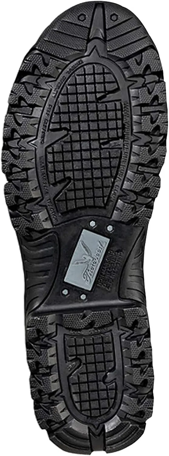 Thorogood Deuce 8” Waterproof Side-Zip Black Tactical Boots for Men and Women with Composite Safety Toe, Full-Grain Leather, and Slip-Resistant Outsole; BBP & Rated