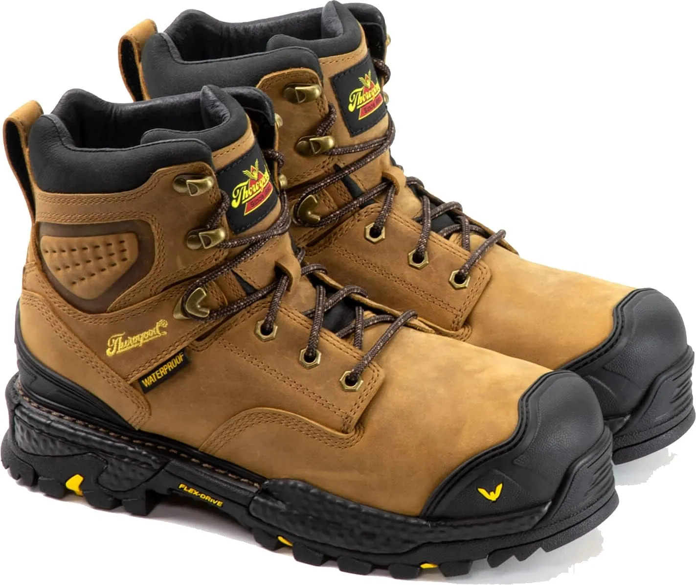 Thorogood Infinity FD 6” Waterproof Composite Toe Work Boots for Men Made with Premium Full-Grain Leather and Slip-Resistant Anti-Fatigue Outsole; EH Rated