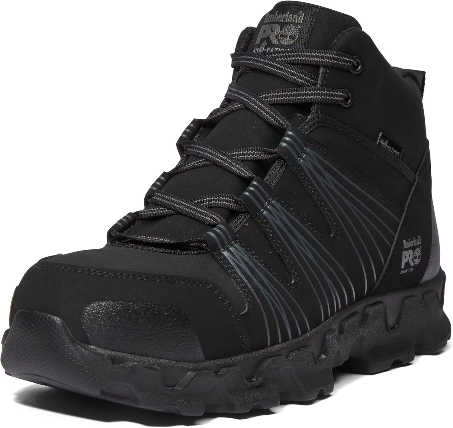 Timberland PRO Men's Powertrain Mid Alloy Safety Toe Static Dissipative Industrial Athletic Work Shoe