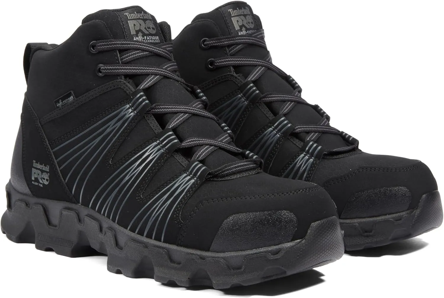 Timberland PRO Men's Powertrain Mid Alloy Safety Toe Static Dissipative Industrial Athletic Work Shoe