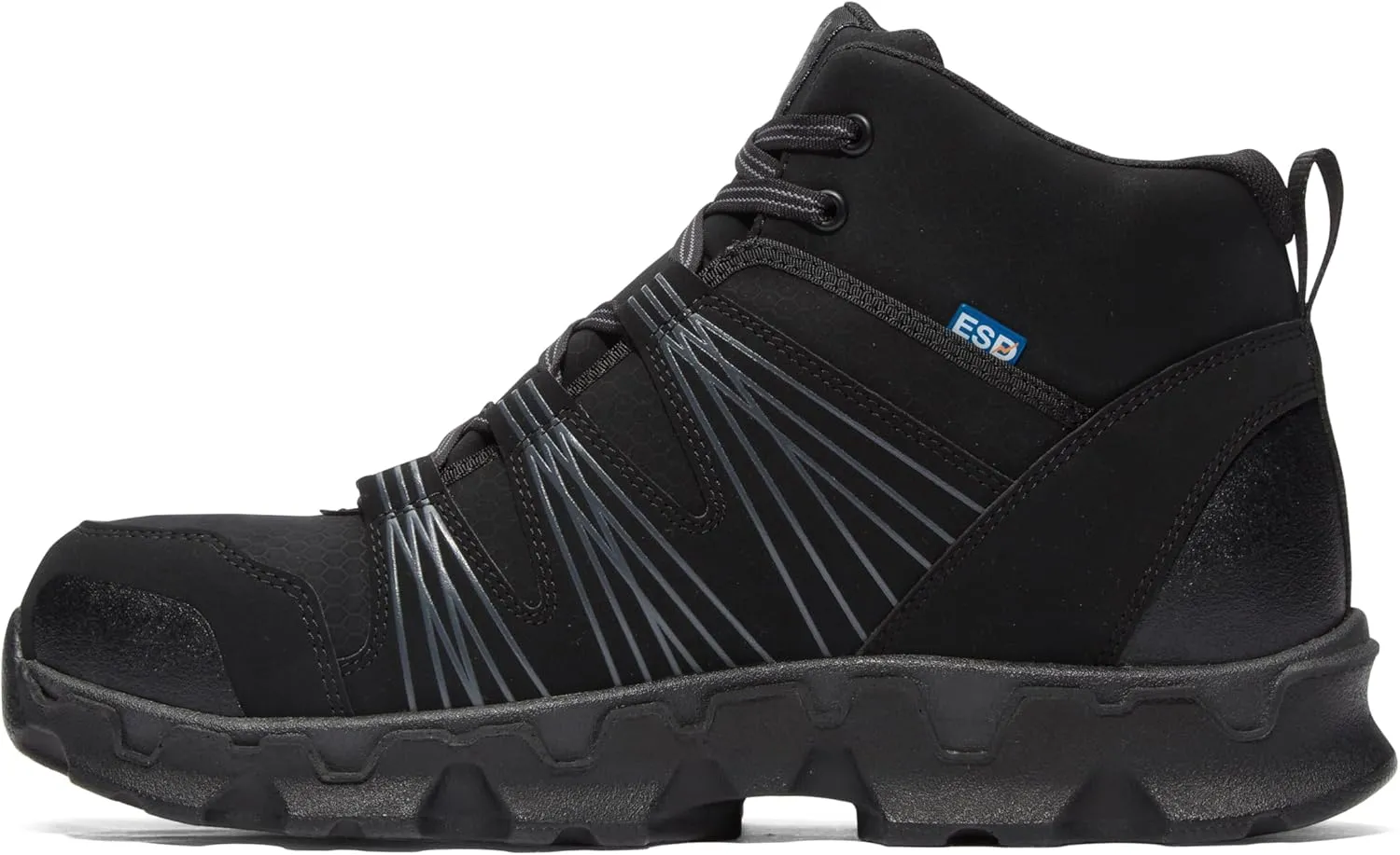 Timberland PRO Men's Powertrain Mid Alloy Safety Toe Static Dissipative Industrial Athletic Work Shoe