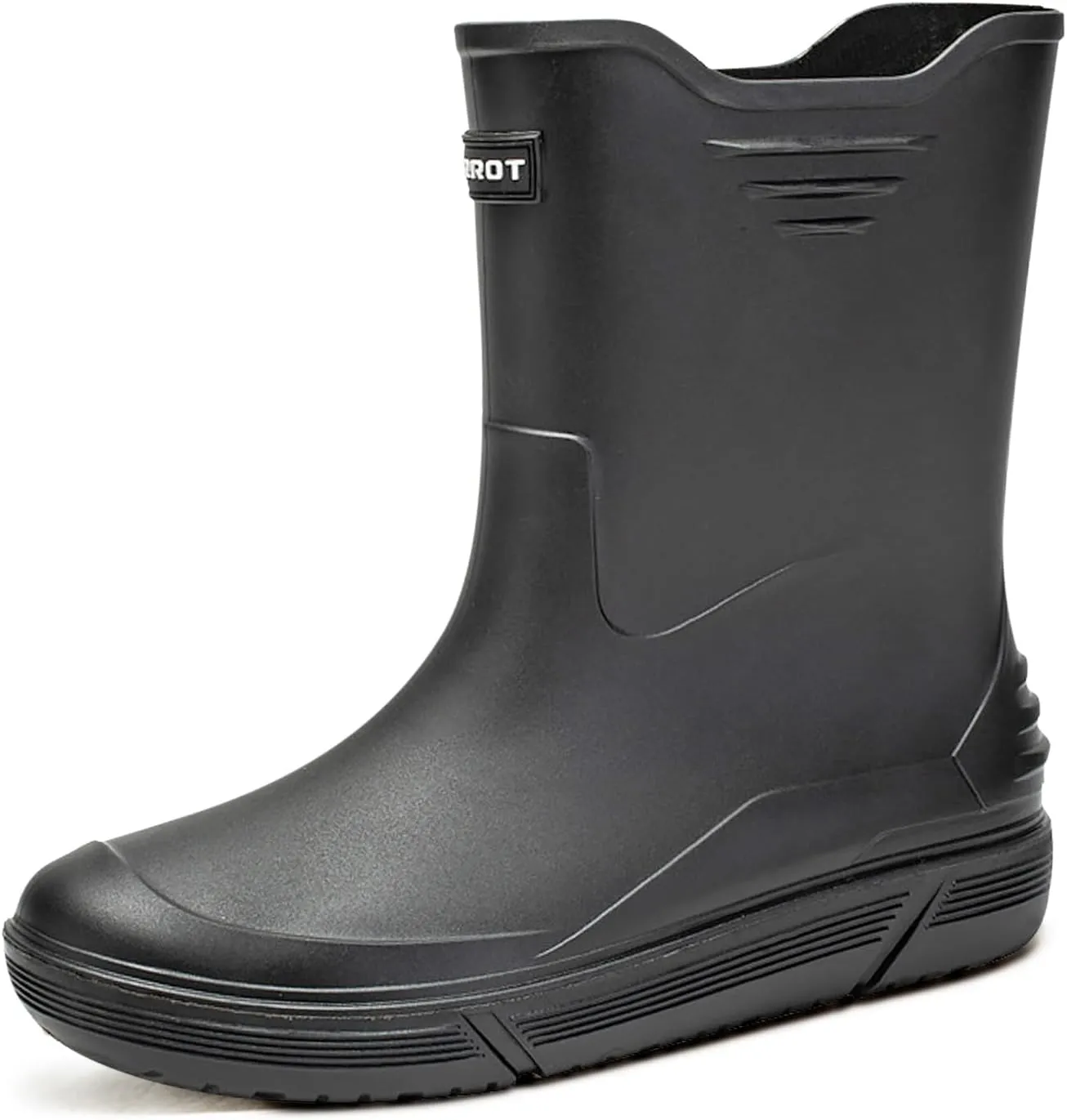 Tmore Rain Boots for Men Waterproof Rubber Boots Mid-Calf Anti-slip Garden Boots Comfort Lightweight Work Shoes Rainboot for Outdoor, Fishing, Hiking, Camping