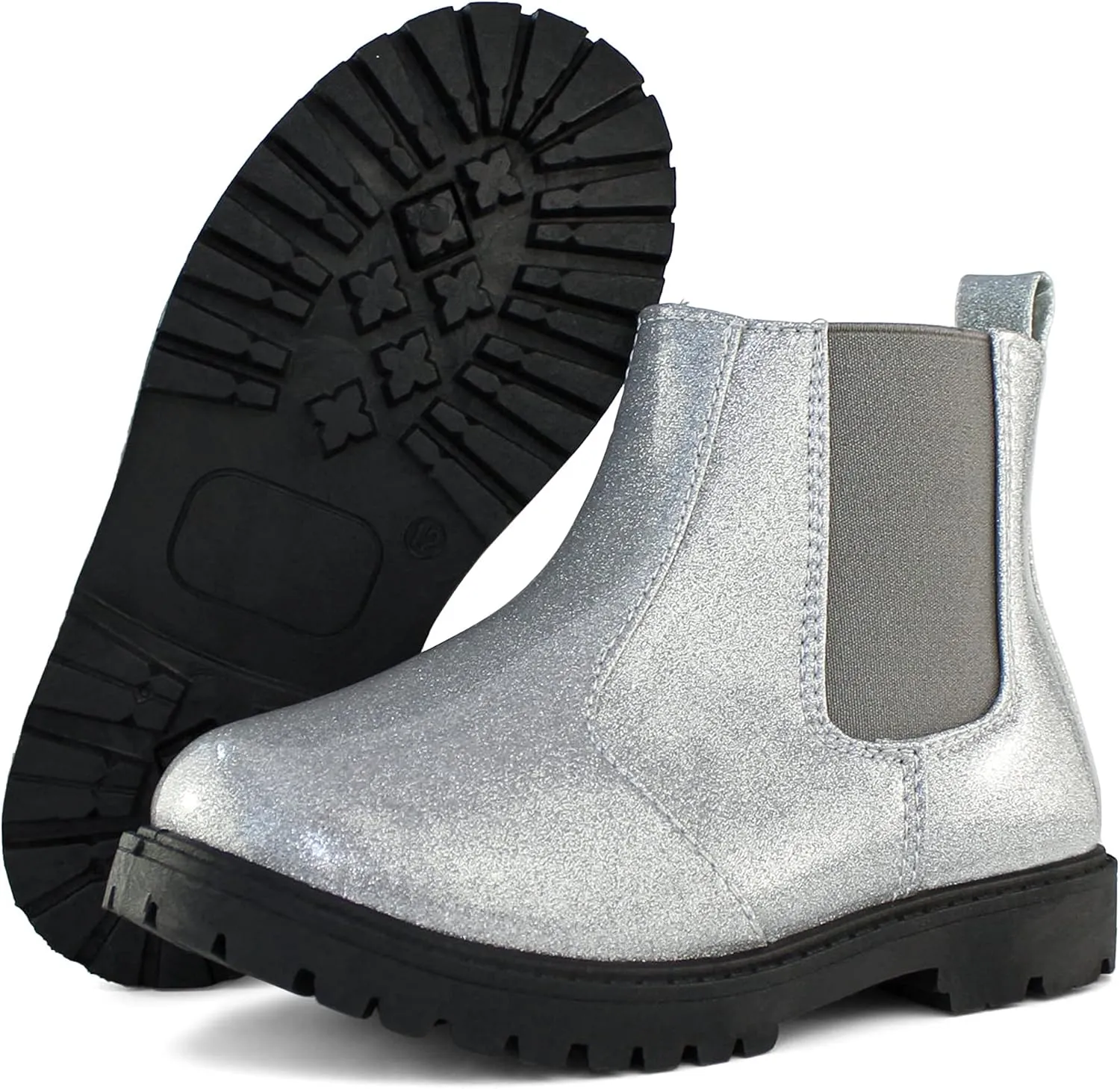 Tobfis Girl's Fashion Shiny Chelsea Boot Ankle Boots(Toddler/Little Kid/Big Kid)